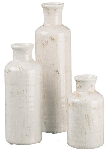 Elegance Meets Versatility: A Deep Dive into the Sullivans White Ceramic Vase Set for Perfect Farmhouse Charm