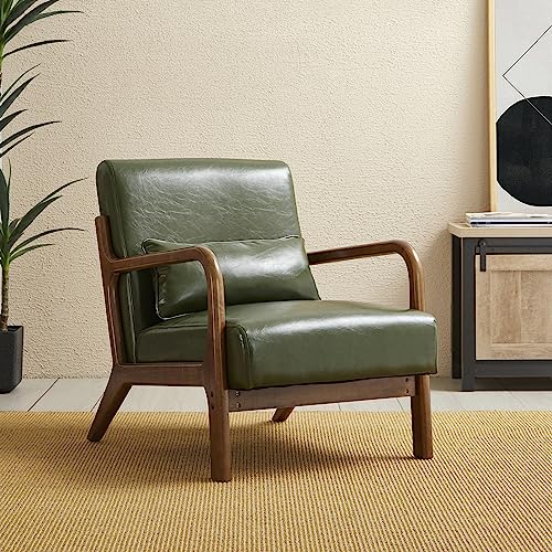 Elevate Your Space: The Stylish Comfort of Glitzhome's Hunter Green Accent Armchair