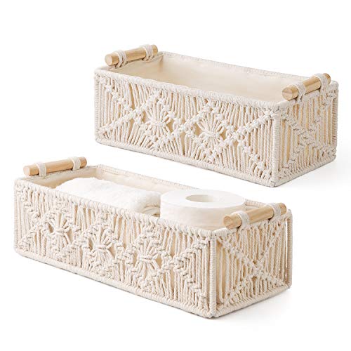 Elevate Your Space with Mkono's Handmade Macrame Storage Baskets: The Perfect Boho Decor!