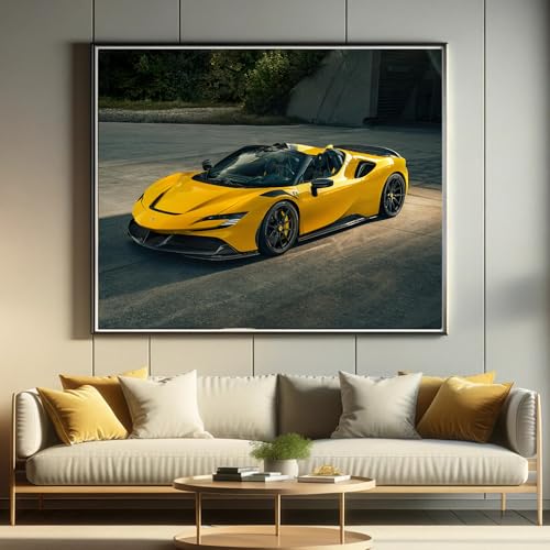 Rev Up Your Space: SF90 Spider Hybrid Supercar Wall Art Review!