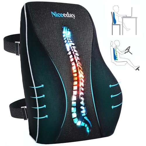 Unlock Comfort: Lumbar Support Pillow for Ultimate Back Relief in Office & Gaming!