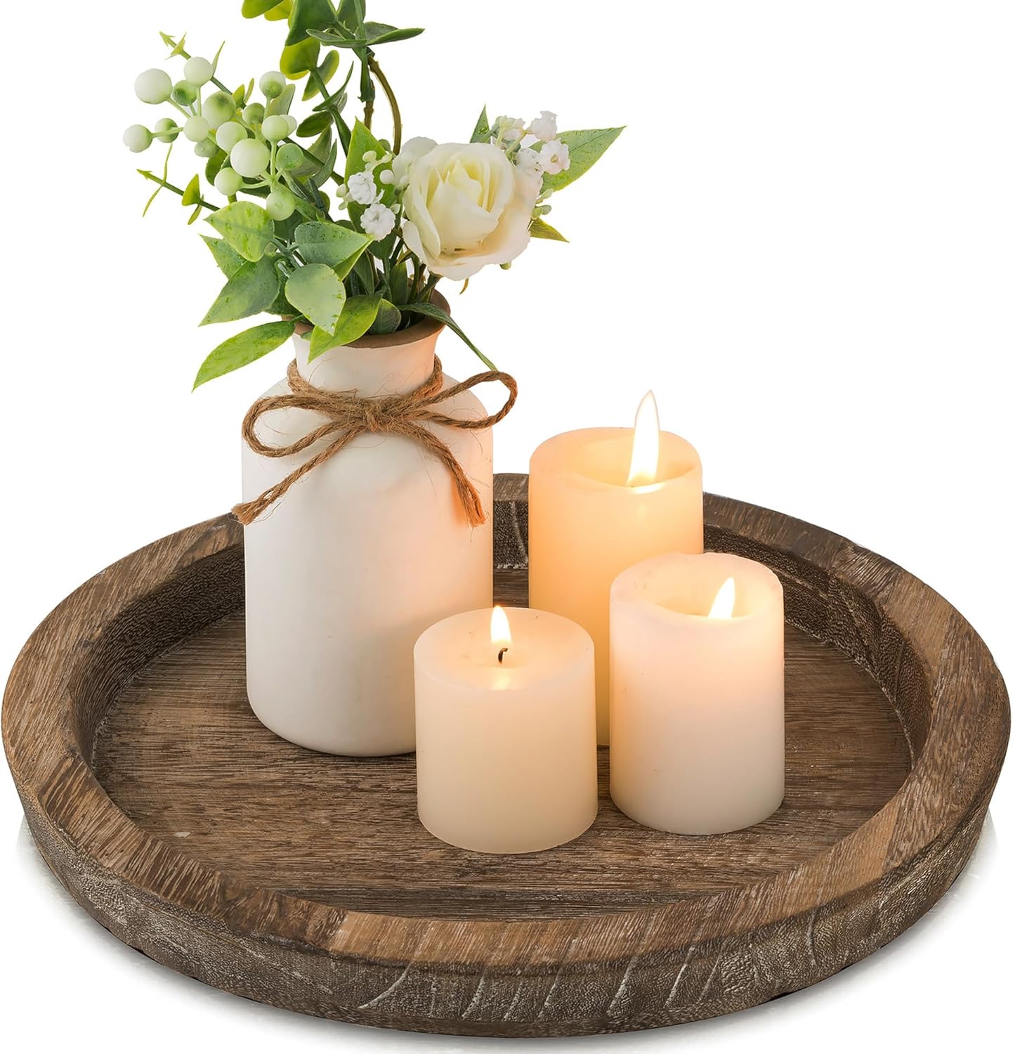 Illuminate Your Decor: Reviews of the Hanobe Rustic Wooden Candle Holder Tray