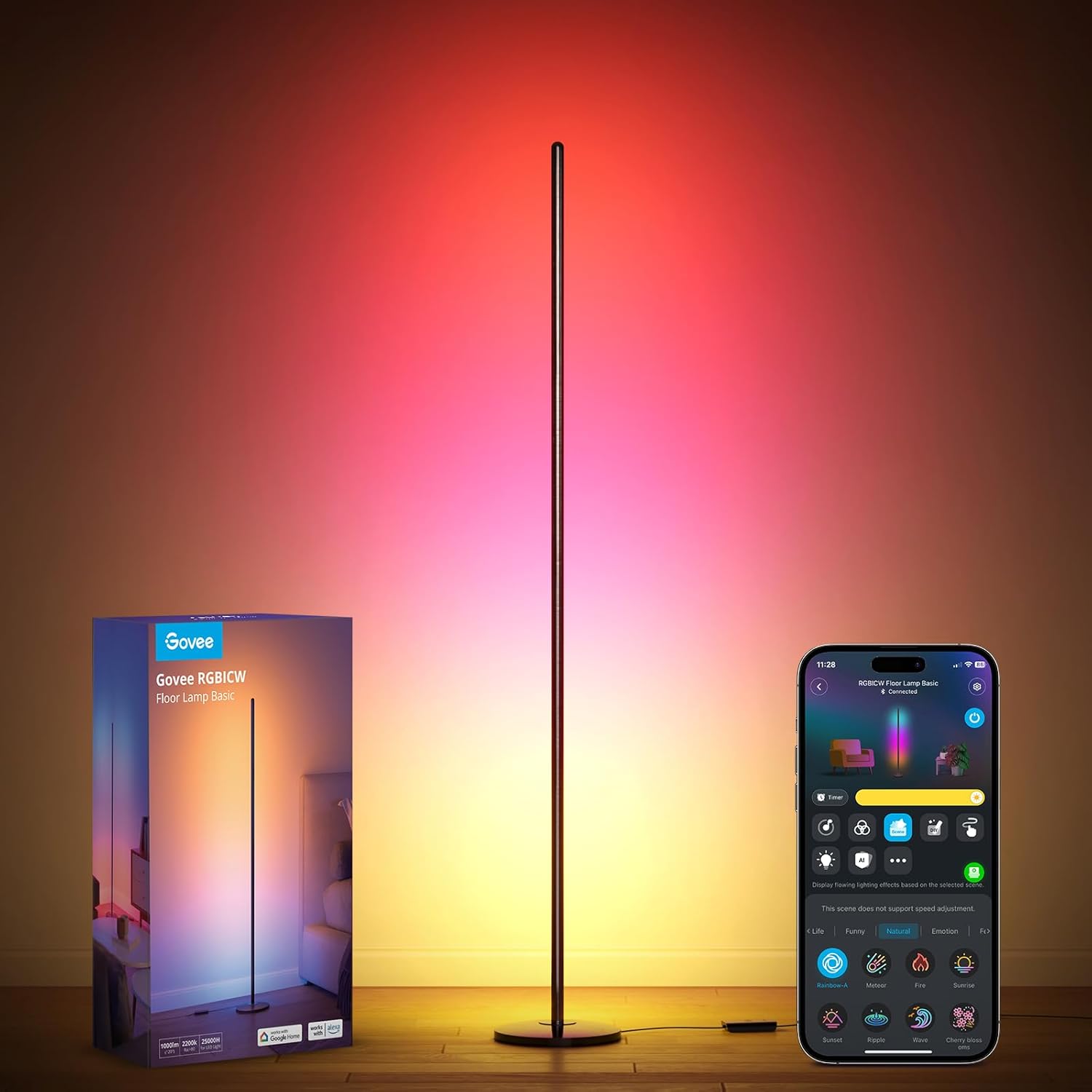 Illuminate Your Space: The Govee RGBIC Floor Lamp - Smart, Stylish, and Colorful!