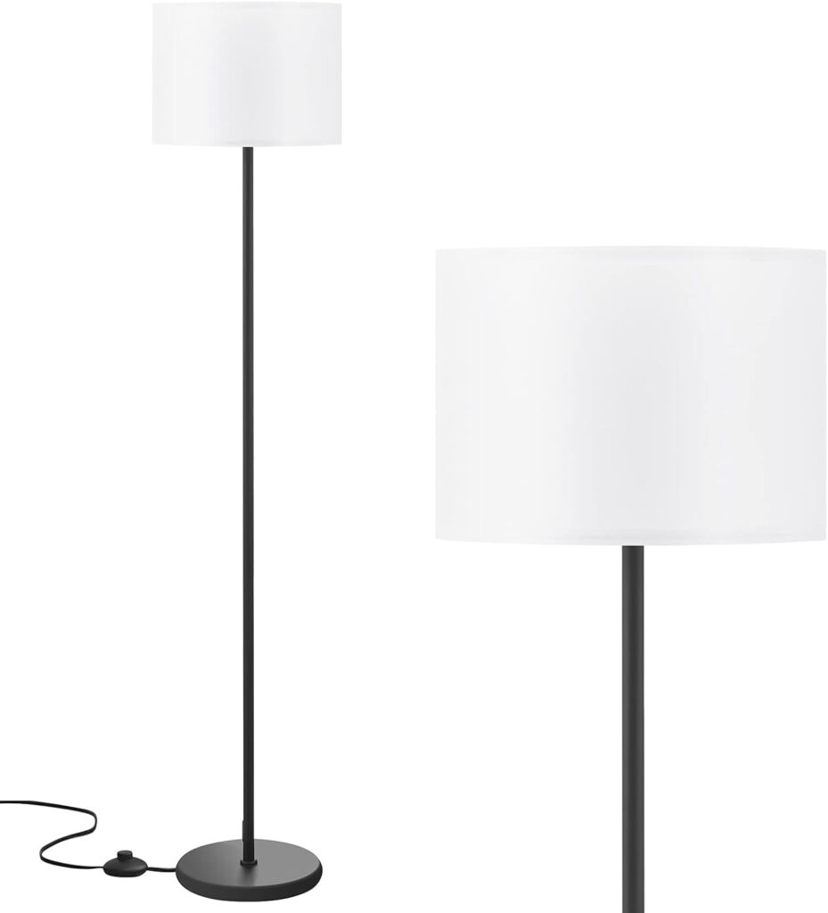 Illuminate Your Space: The Stylish Black Floor Lamp with Convenient Foot Pedal Switch