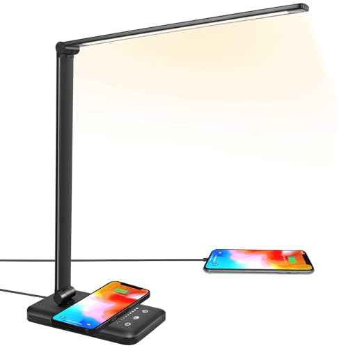 Illuminate Your Workspace: The Ultimate LED Desk Lamp with Wireless Charging & Smart Features!